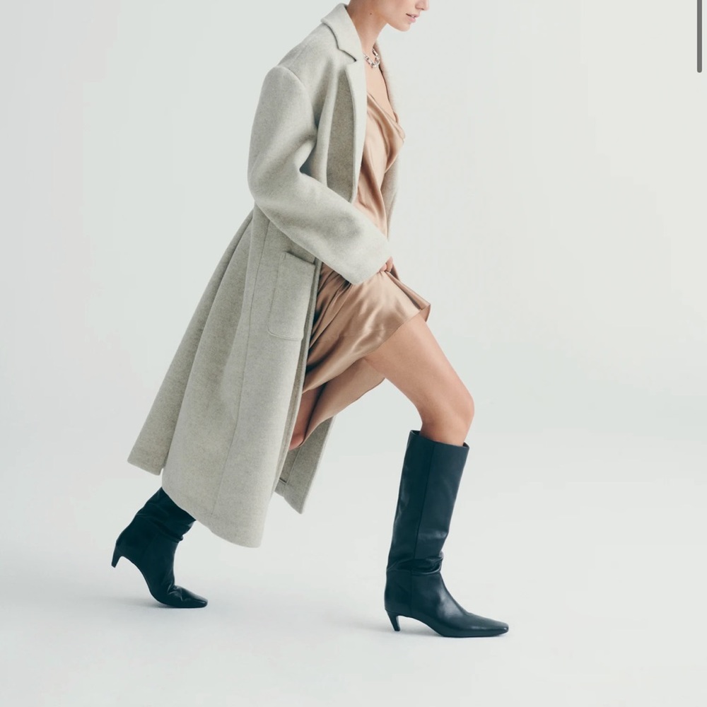 Reformation black leather Remy boots 6.5